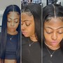 Glueless closure wig install