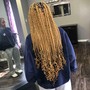 Feed in braids updo