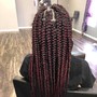 Feed in braids updo