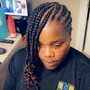 Feed In Lemonade Braids w/ wash & hair included