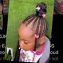 Kids Braided Top Knot Bun (weave)