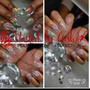 Half Swarovski All Nails