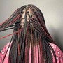 Feed in braids with medium knot less