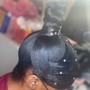 Sleek ponytail