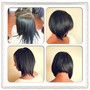 Relaxer retouch, Cut, Rinse  (relaxer 8 weeks or less)