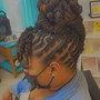 Natural ponytail Updo