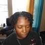 French curl (small knotless braids)