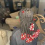 Short Knotless Braids w/ beads