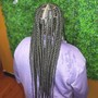 Extended length on box braids or knotless