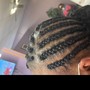 Cornrows w/ hair added