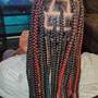 Kid's tribal Braids half up half down