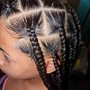 Kid's tribal Braids half up half down