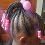 Box Braids/Cornrows on top