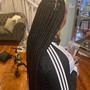 medium mid back knotless Braids