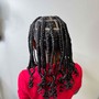 Small Cornrows ( with natural hair)