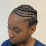 Small Cornrows ( with natural hair)