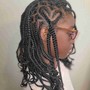 Small Braids Between Feed In Braids