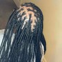 Medium knotless braids