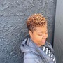 Flat twist or double strand twist with steam therapy treatment