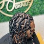 Flat twist w/Double Two strand twist