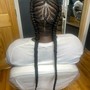 Box Braids over Dreadlocks