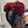 Crochet Loc Petal Bun