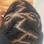 French braids with weave