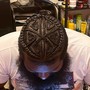 Med singles Braids (top head only)