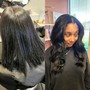 Flat iron + clip-in extensions