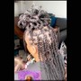 Two strand twist kinky hair added on natural hair as well