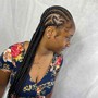 Two layer feed in braids