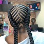 Weave/ Wig foundation braid down