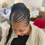 (4-6) Cornrows on natural hair