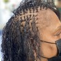 Cornrows:  natural hair ( unisex no hair added)