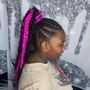 Kid's Braids 5-6 braids wash/ blow/ style