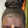 Braided ponytail / bun