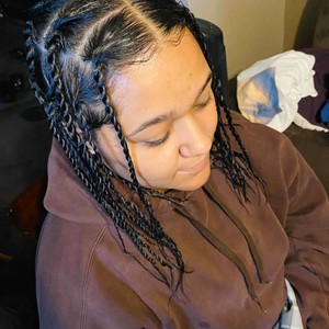 Natural Hair: Two Strand Twists with Hair Charms 