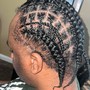 Men Large French Braids