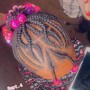 Half braids half weave