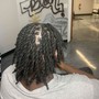 Loc Retwist + 2 Strand Twists (Short to Mid-back)