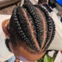 Smedium knotless Box braid