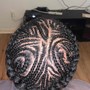 Braids with designs on natural hair