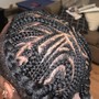 Braids with designs on natural hair