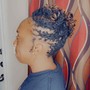 Flat Twist Updo with Crochet