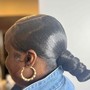 Sleek Ponytail Wand Curls/crimps