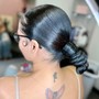 Sleek ponytail