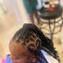 Half conrow,half individual braids