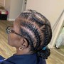 5-8 Stitch braids straight back