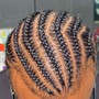 Natural Hair Half and Half Braids or Twists