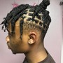 Men's nature hair twist